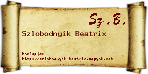 Szlobodnyik Beatrix névjegykártya